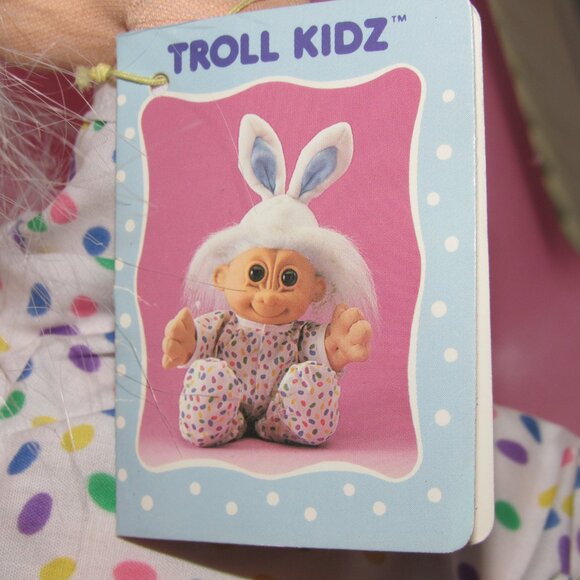 Russ Troll Kidz “Bugsy” Easter Bunny Troll Doll – Vintage Collectible Plush - Picture 6 of 8